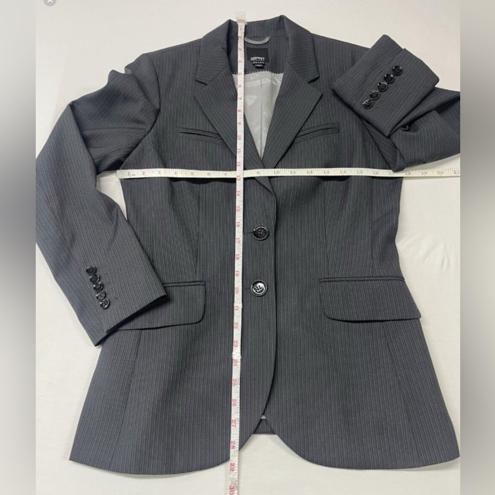 Esprit Black Pinstripe Tailored Blazer Jacket Office Professional woman’s size 6 - Picture 6 of 6